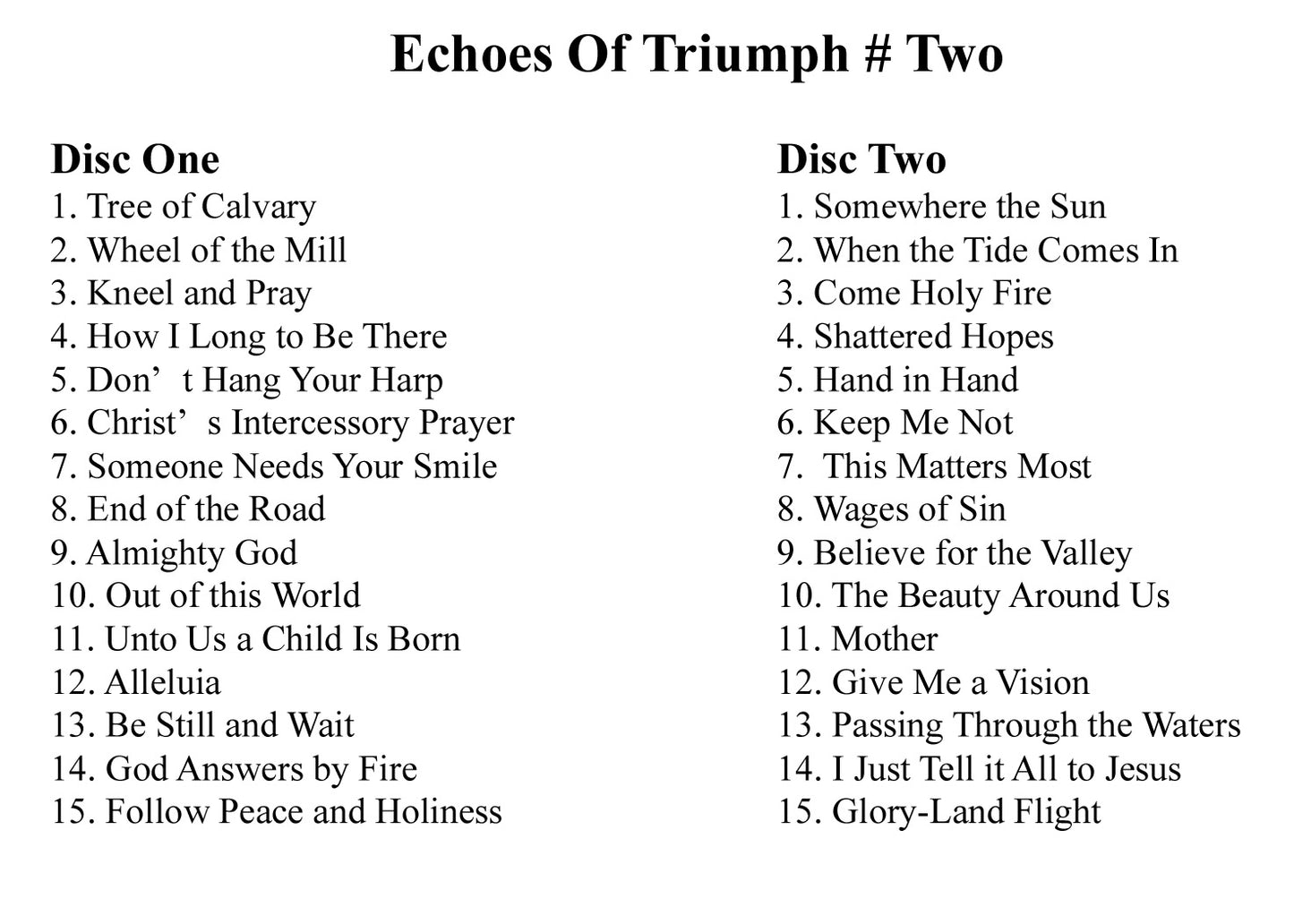 Echoes of Triumph Two Digital Download