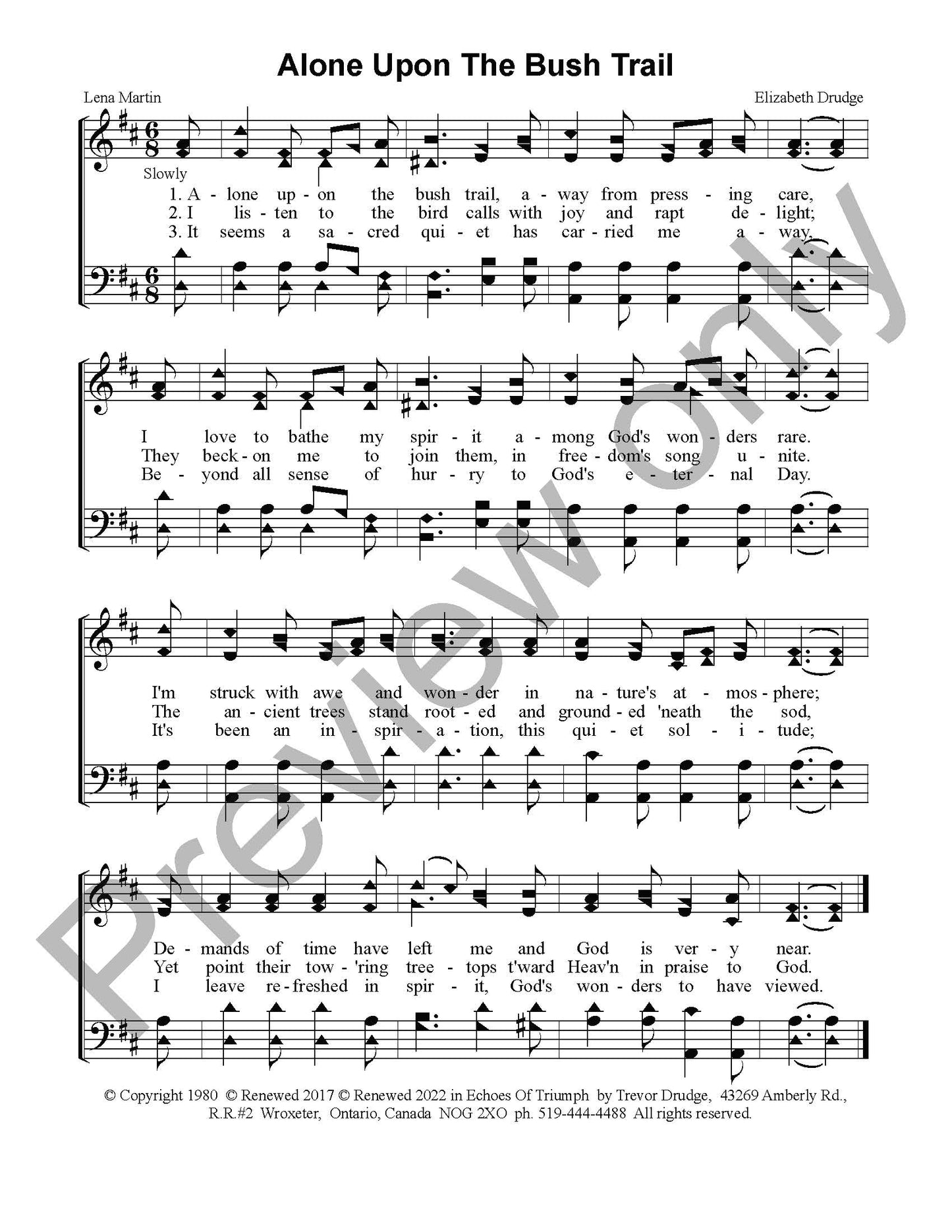 Alone Upon The Bush Trail