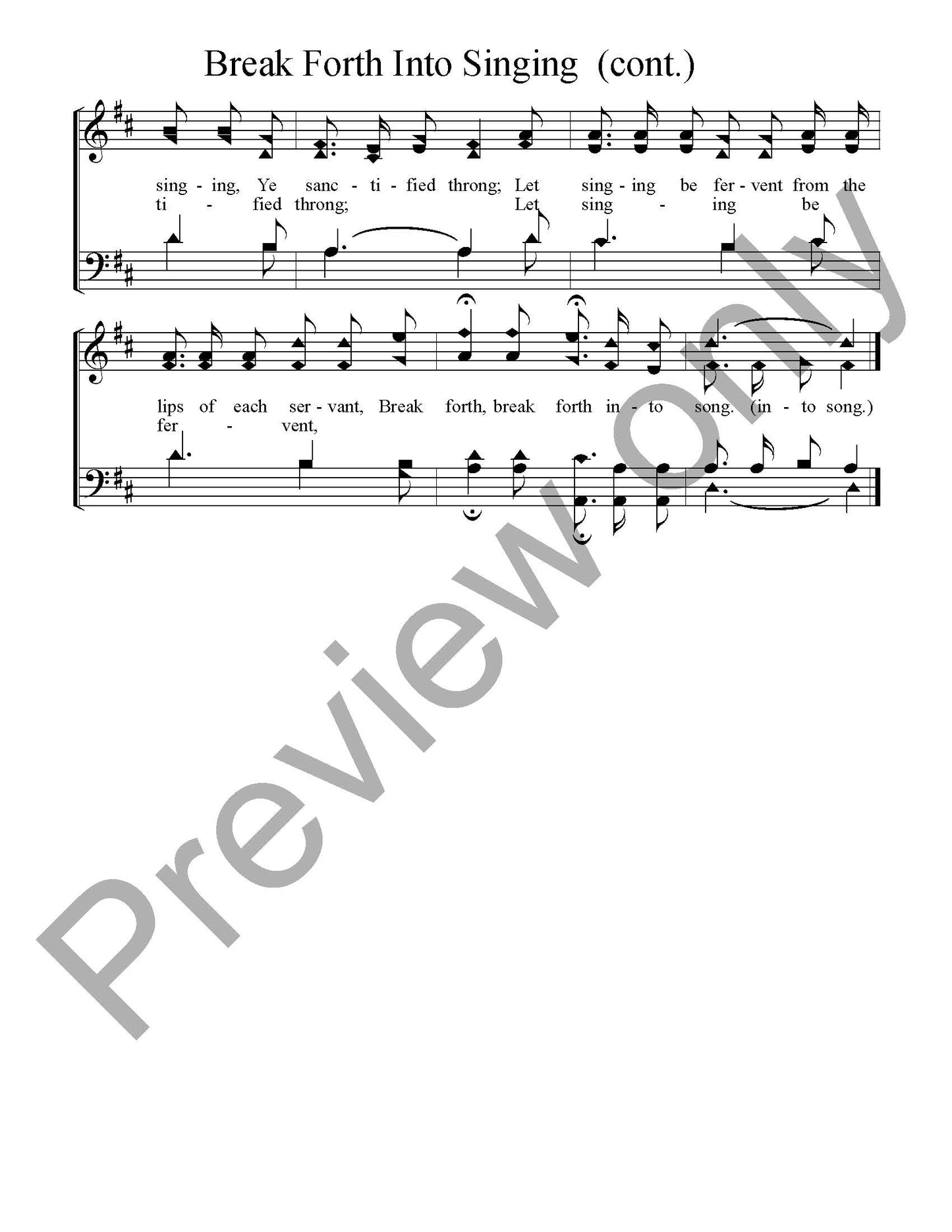 Break Forth Into Singing