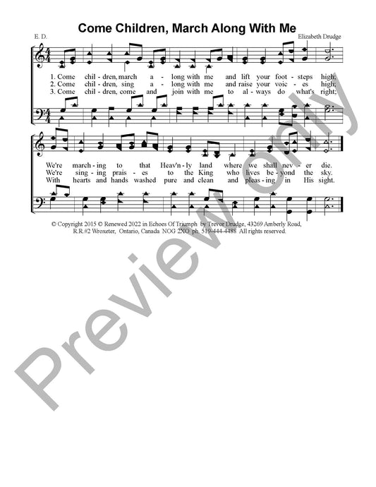 Come Children, March Along With Me