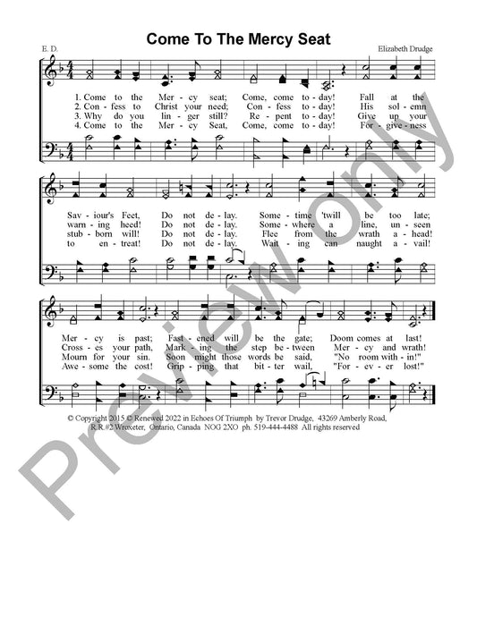 Come To The Mercy Seat