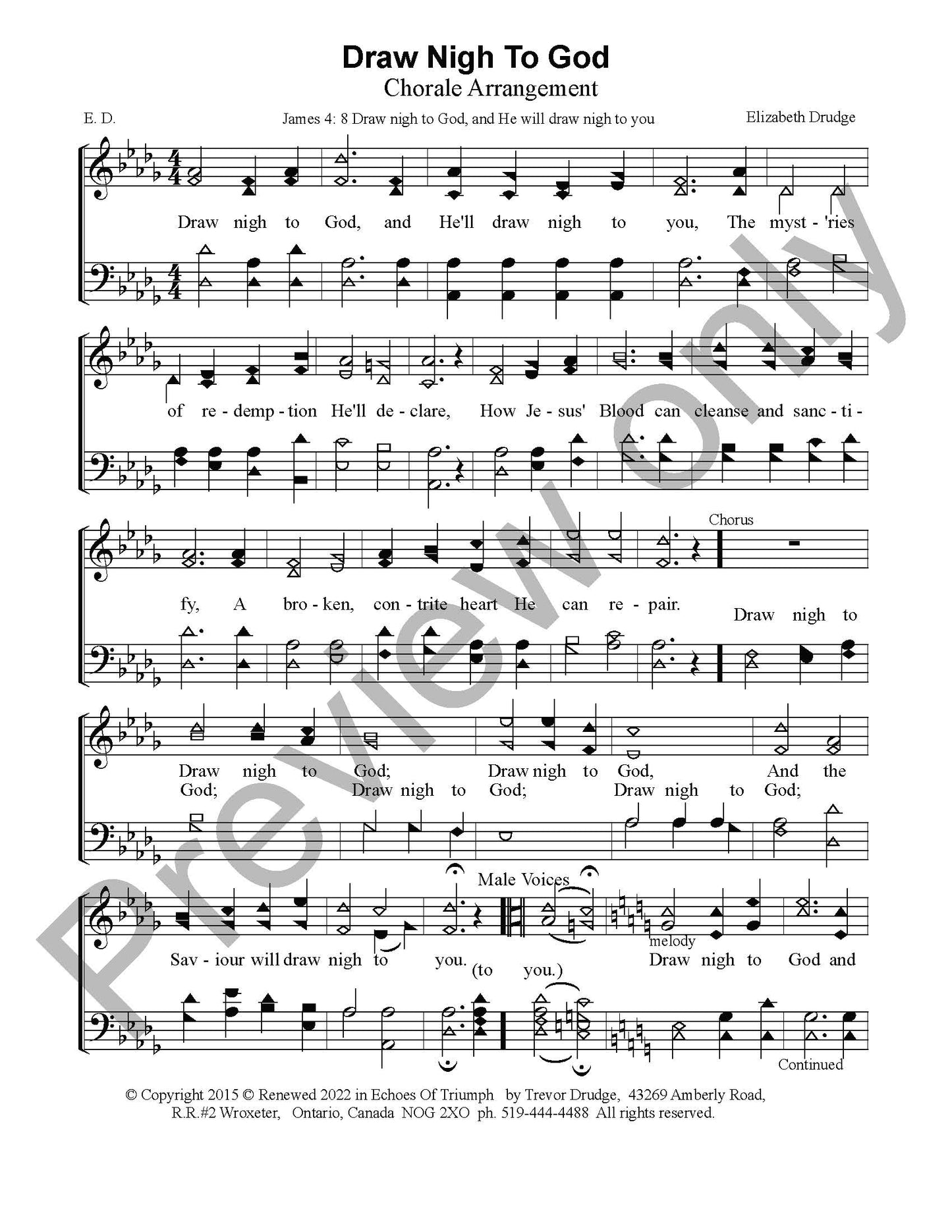 Draw Nigh To God (Choral Arrangement)