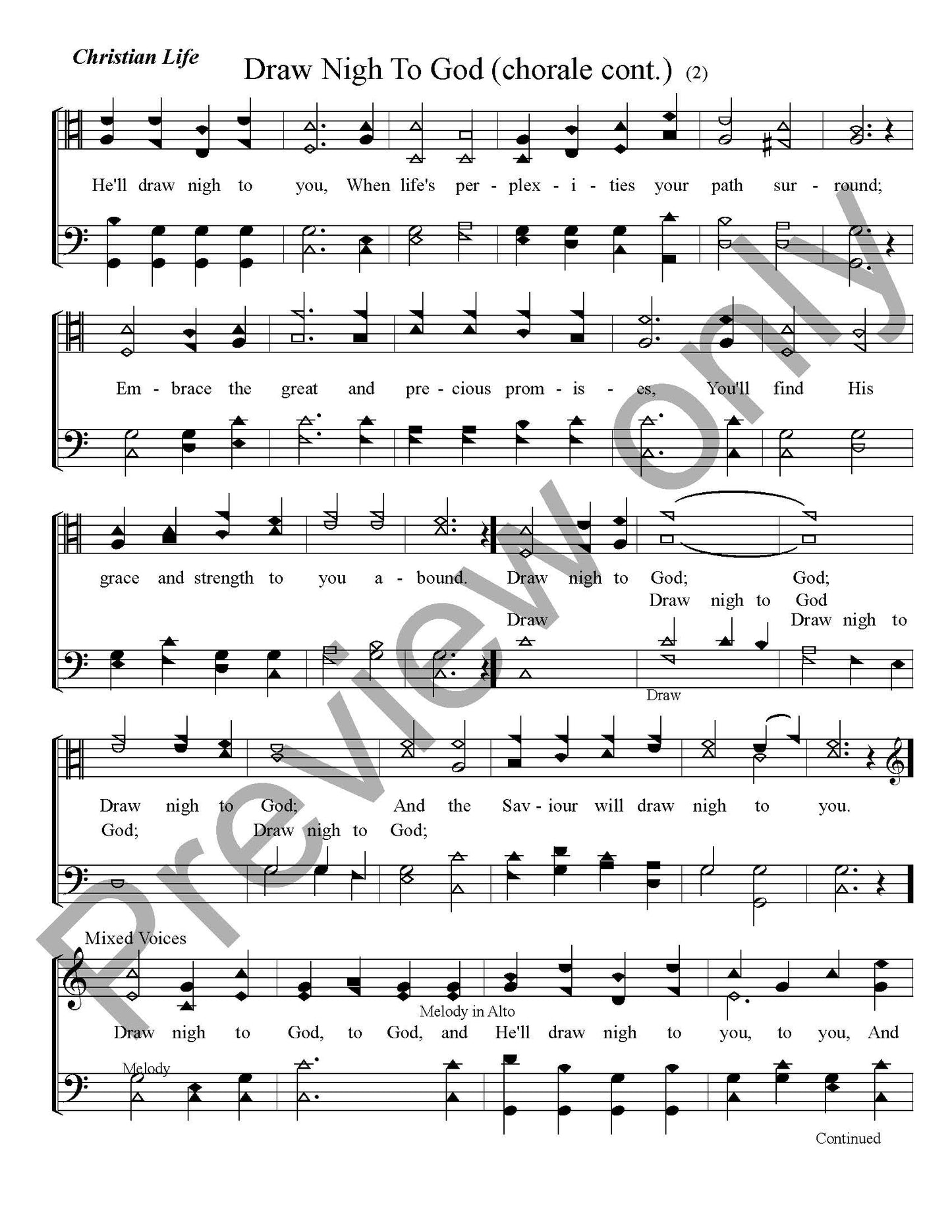 Draw Nigh To God (Choral Arrangement)