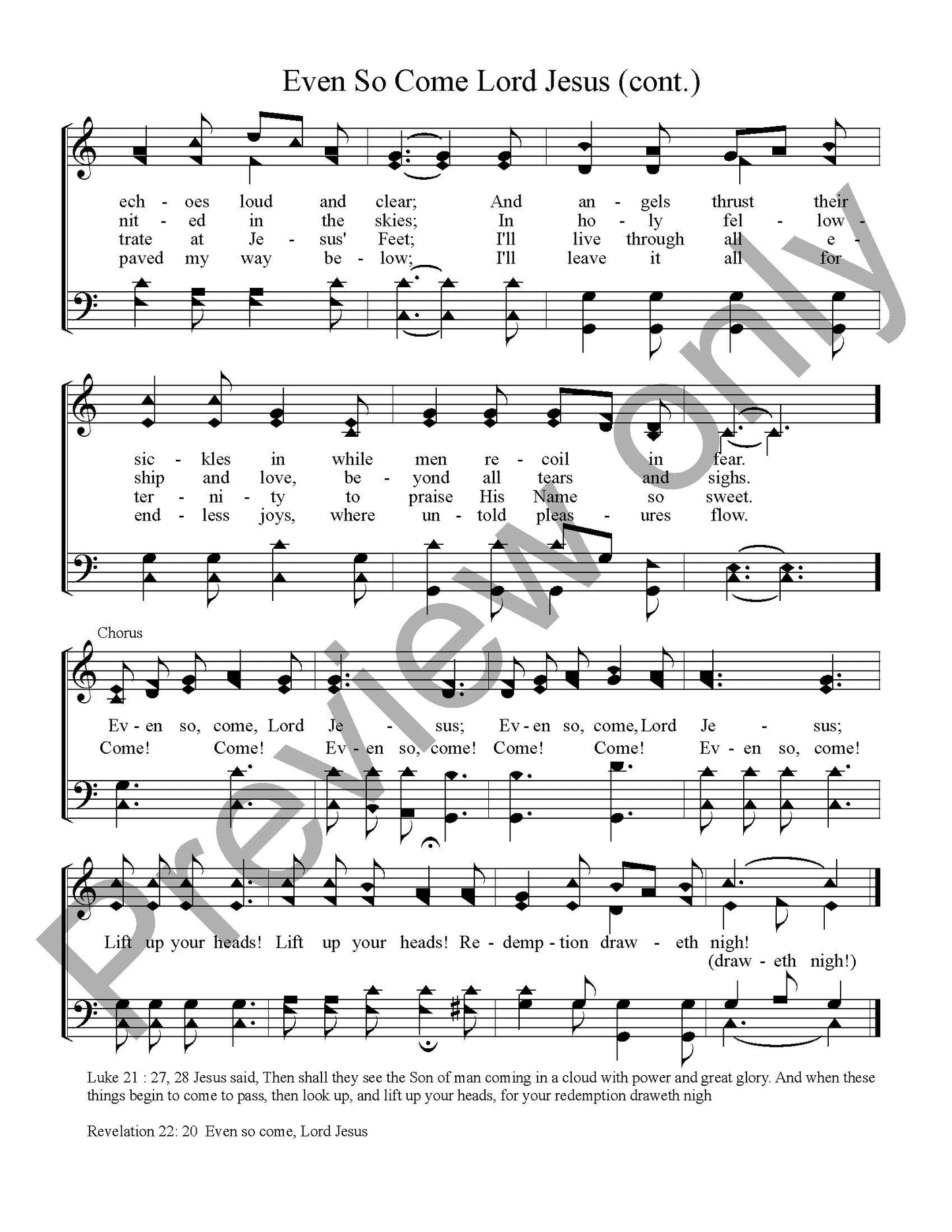 Even So Come Lord Jesus