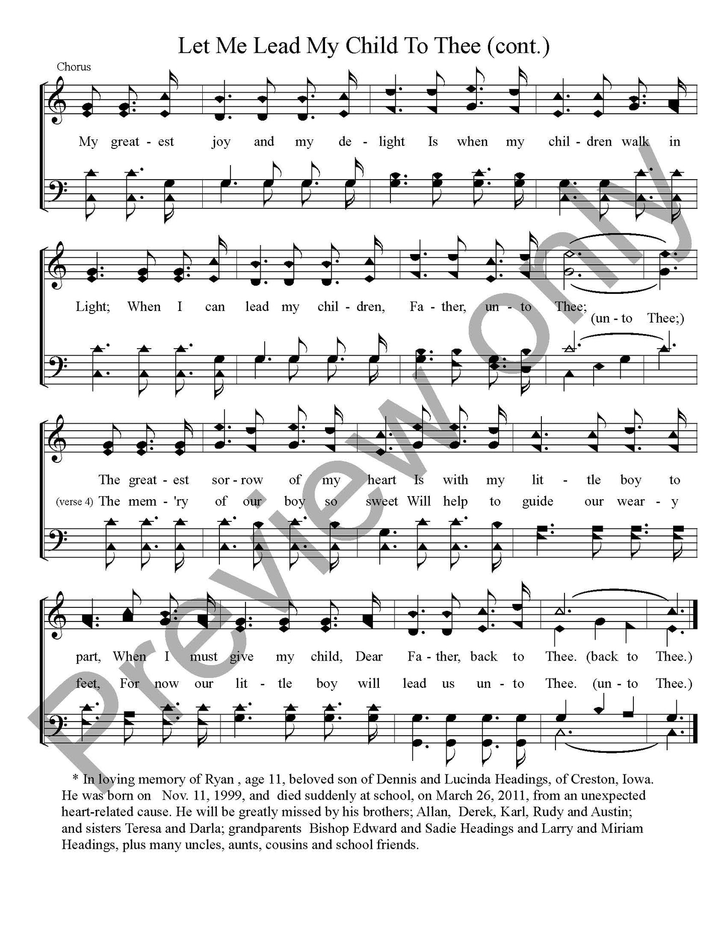Let Me Lead My Child To Thee