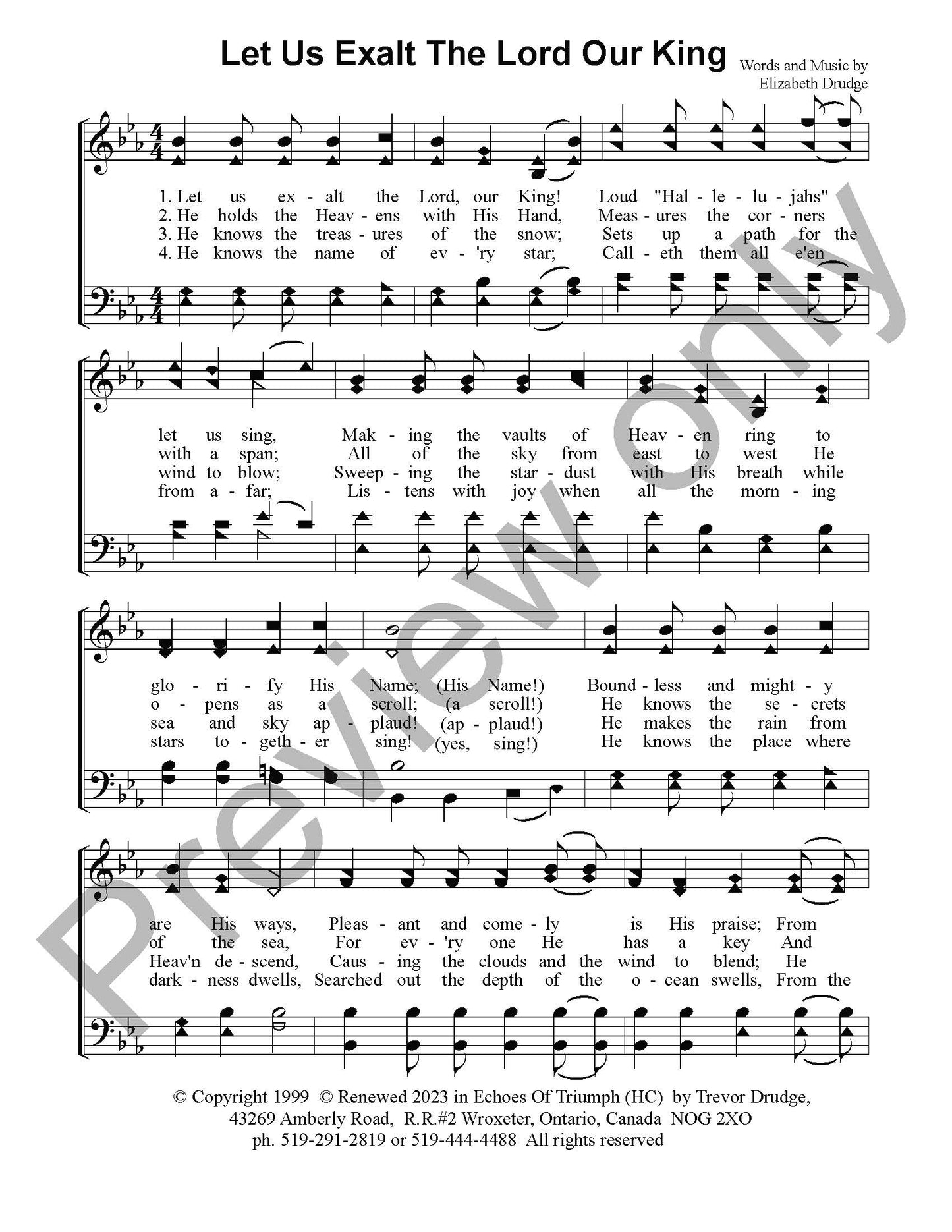 Let Us Exalt The Lord Our King
