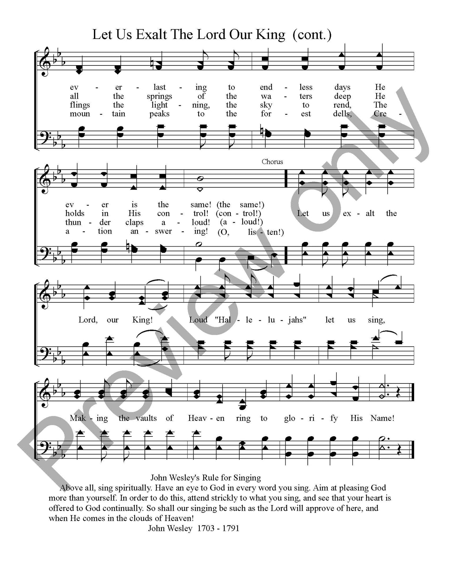 Let Us Exalt The Lord Our King