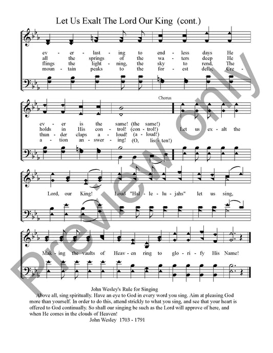 Let Us Exalt The Lord Our King