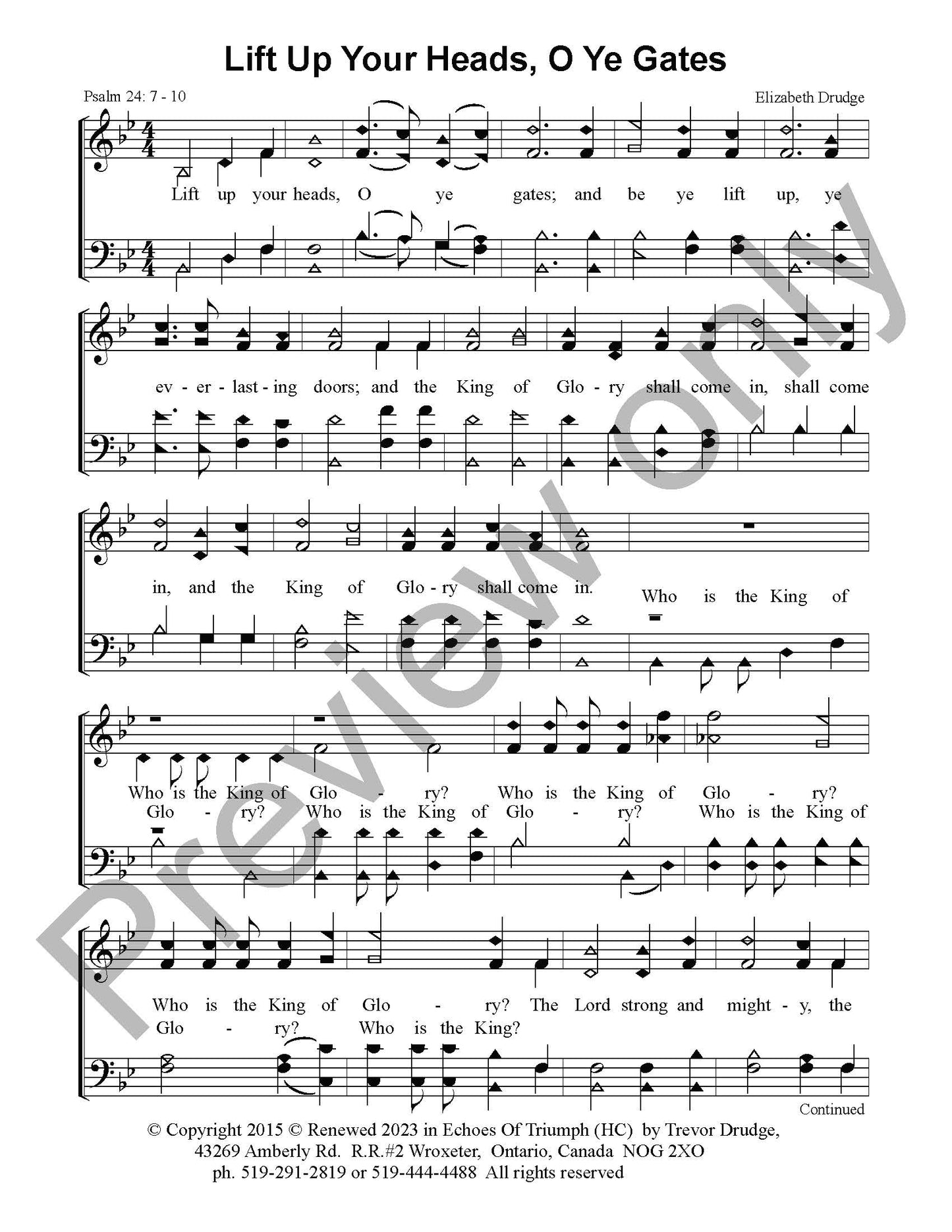 Lift Up Your Heads, O Ye Gates