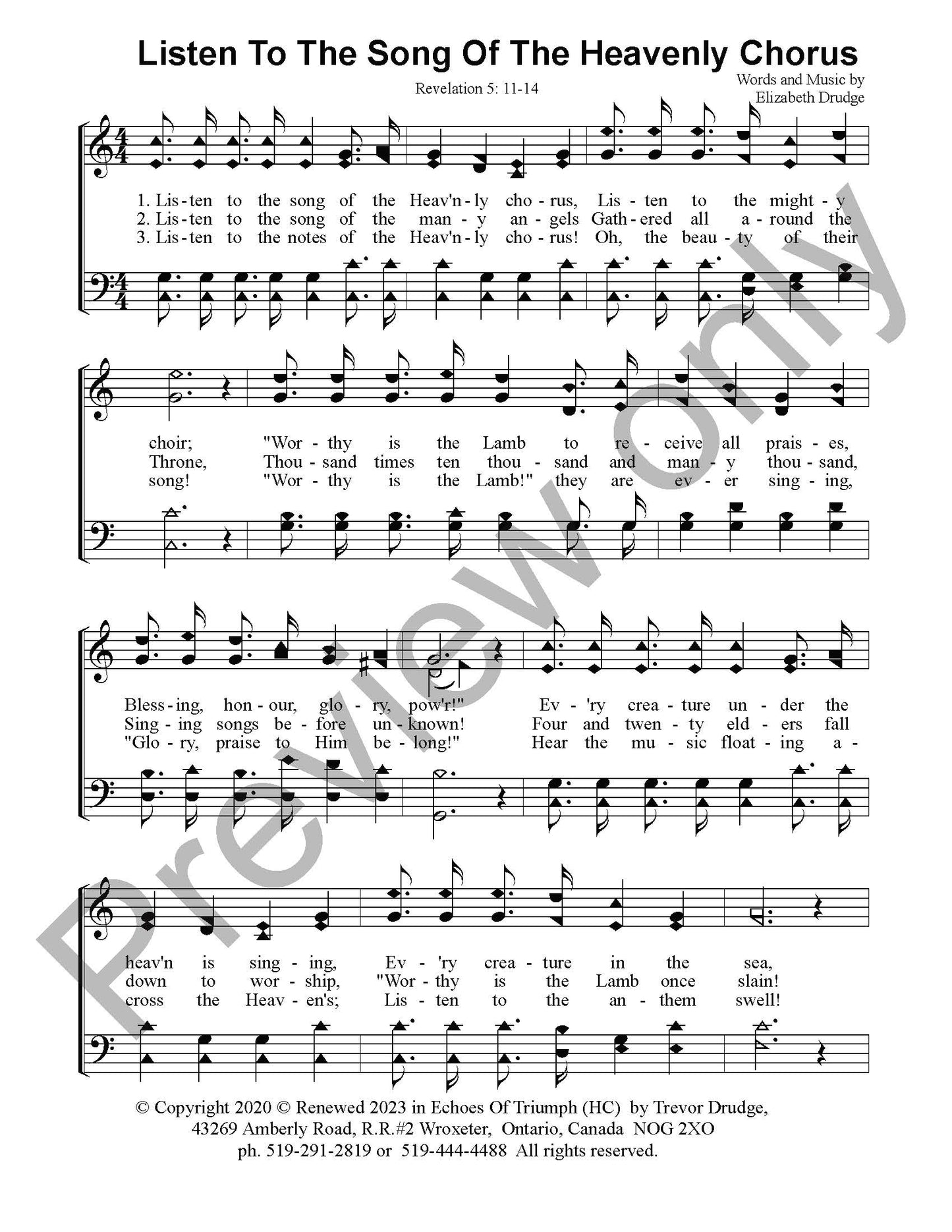 Listen To The Song Of The Heavenly Chorus