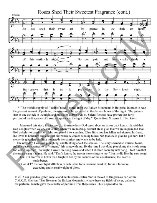 Roses Shed Their Sweetest Fragrance (SATB)