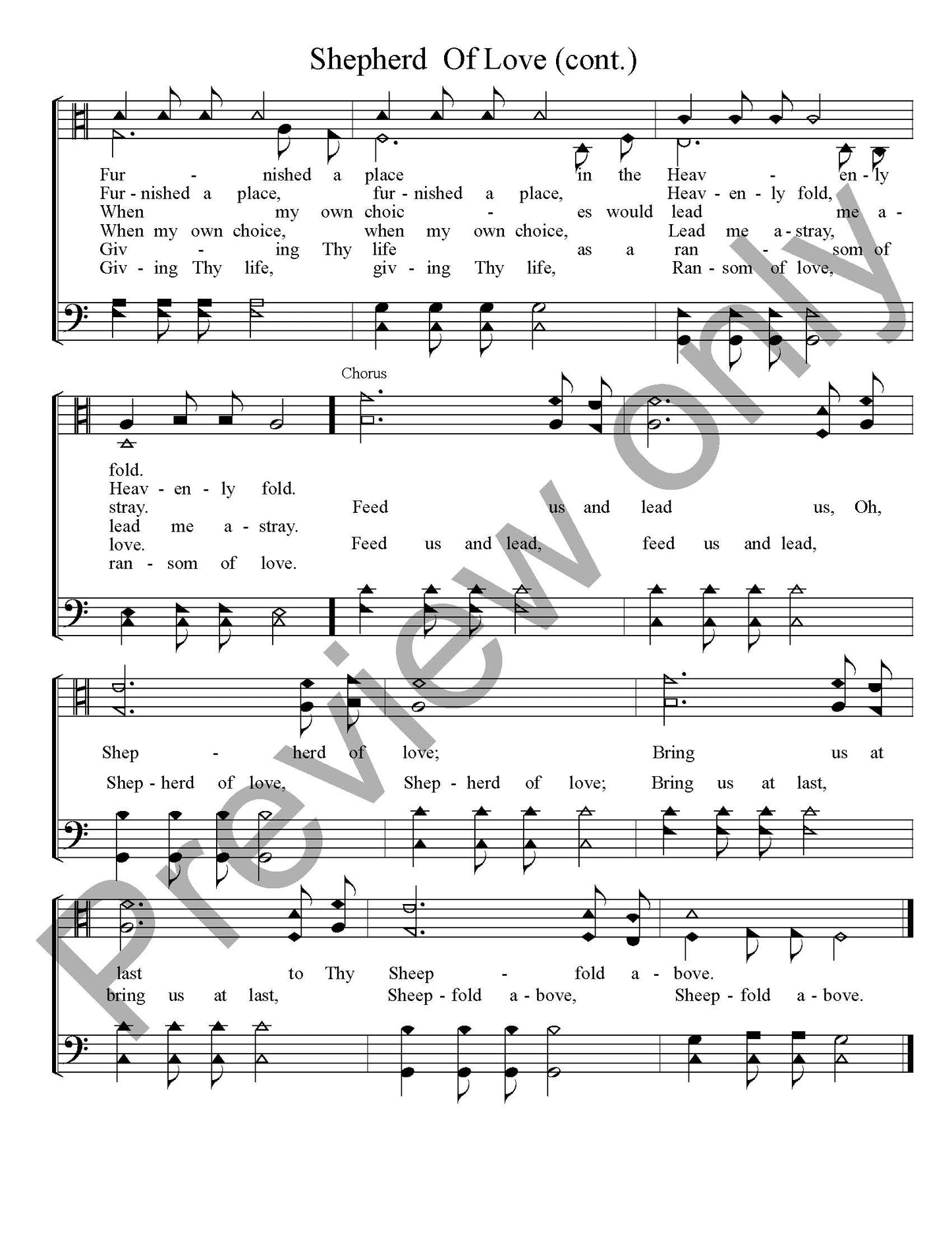 Shepherd Of Love (For Male Voices)