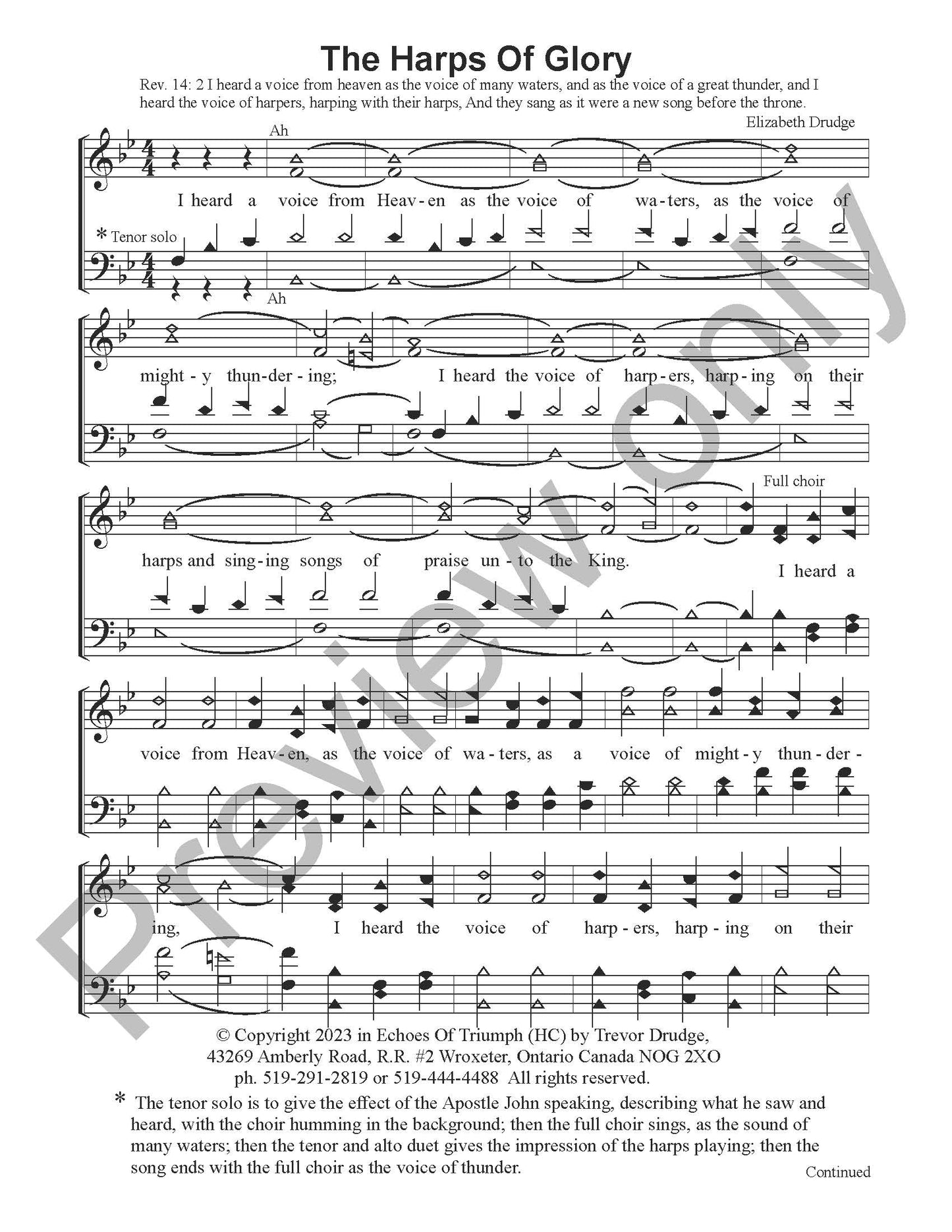 The Harps Of Glory
