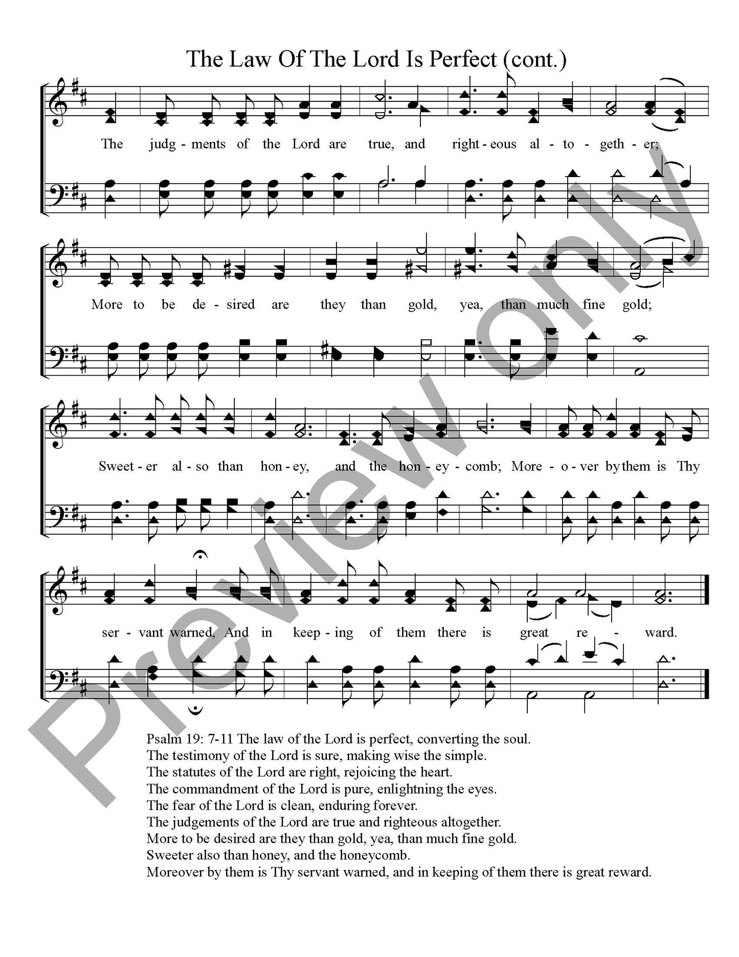 The Law Of The Lord Is Perfect