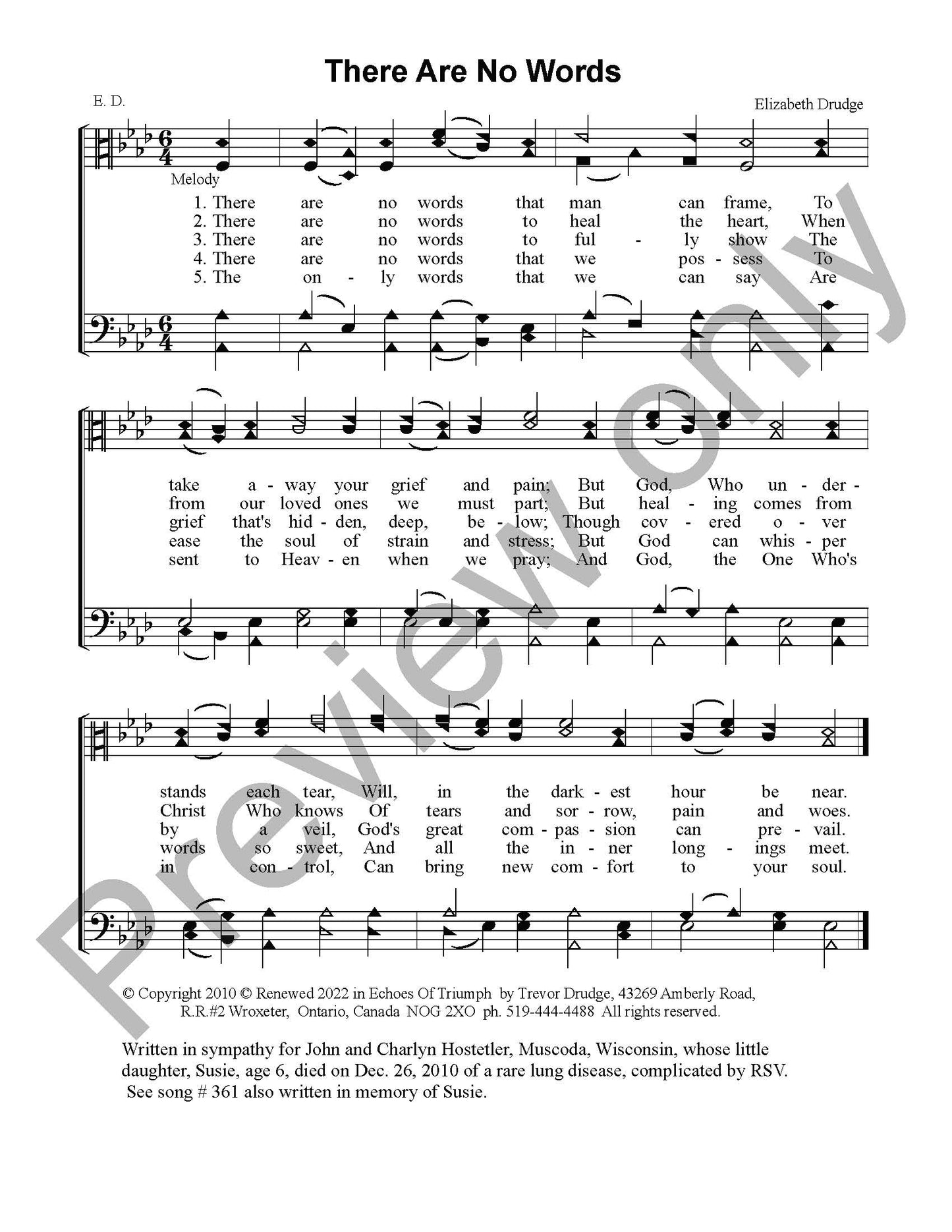 There Are No Words (For Male Voices)