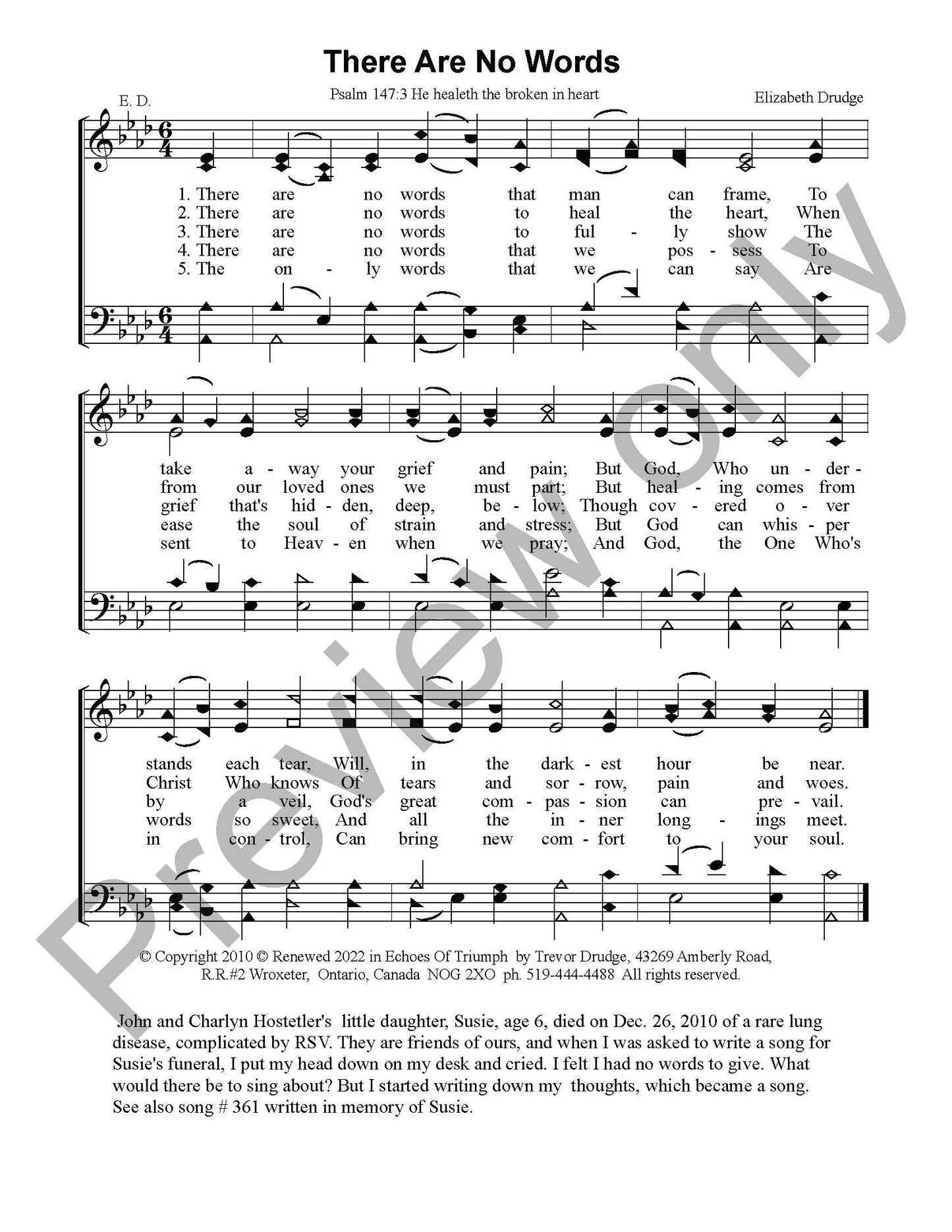 There Are No Words (SATB)