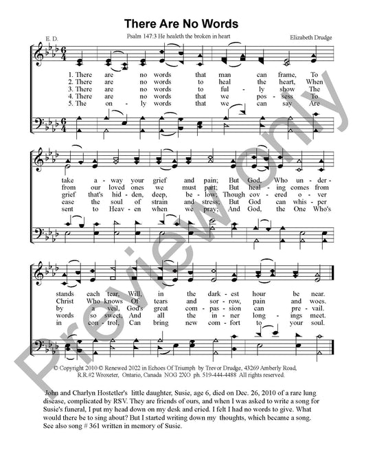 There Are No Words (SATB)