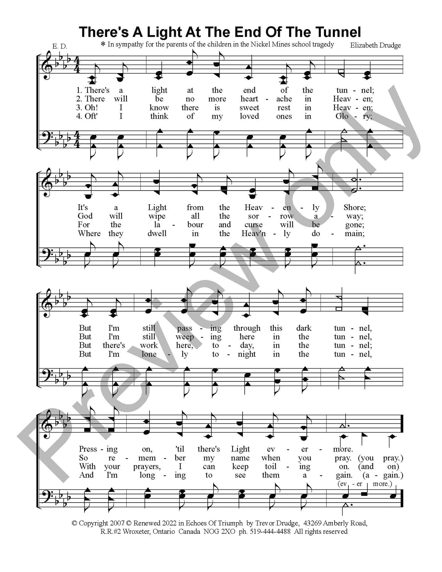 There's A Light At The End Of The Tunnel (SATB)