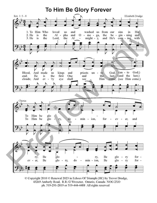 To Him Be Glory Forever