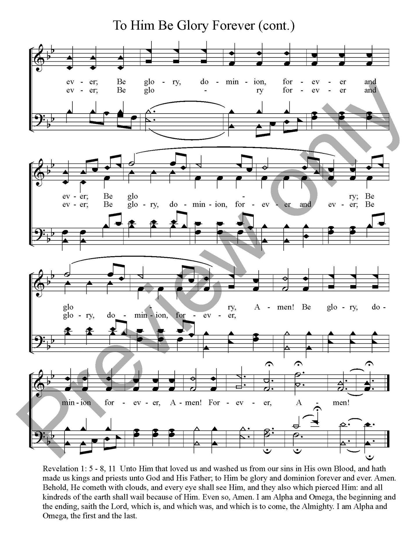 To Him Be Glory Forever