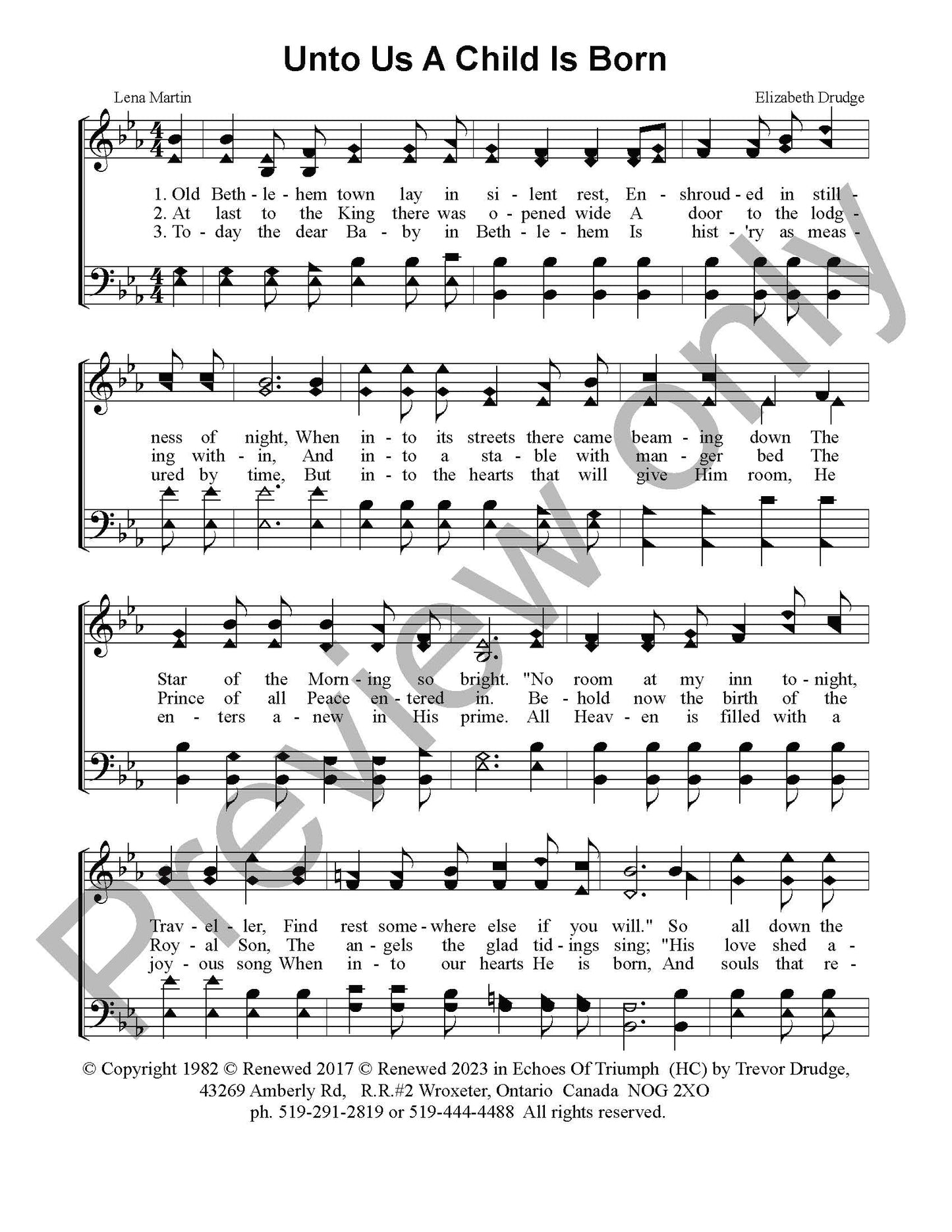 Unto Us A Child Is Born