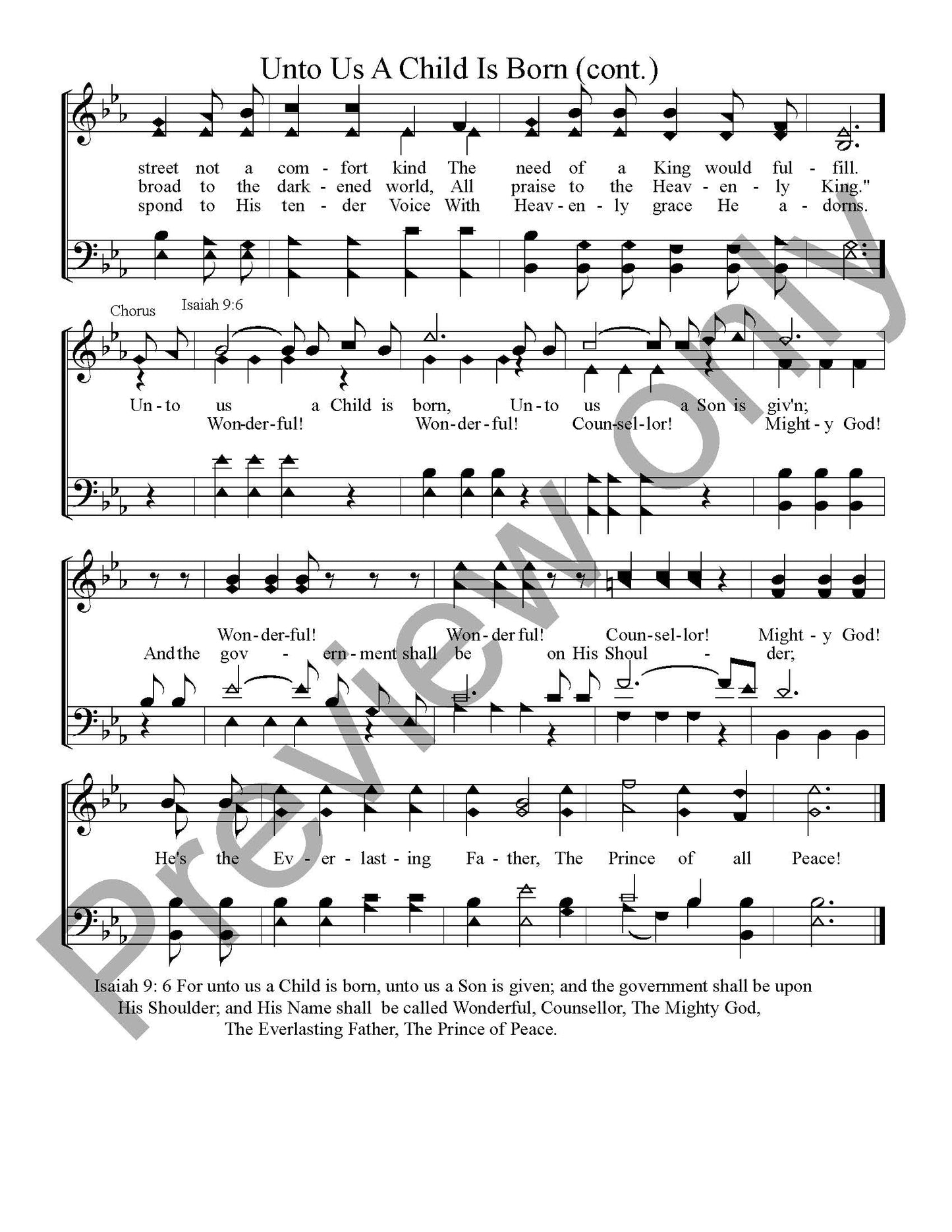 Unto Us A Child Is Born