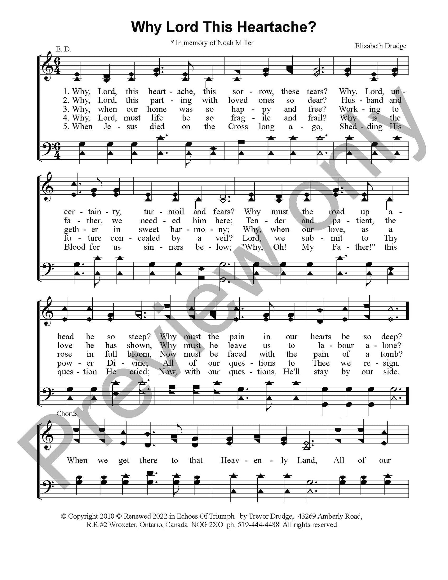 Why Lord This Heartache?