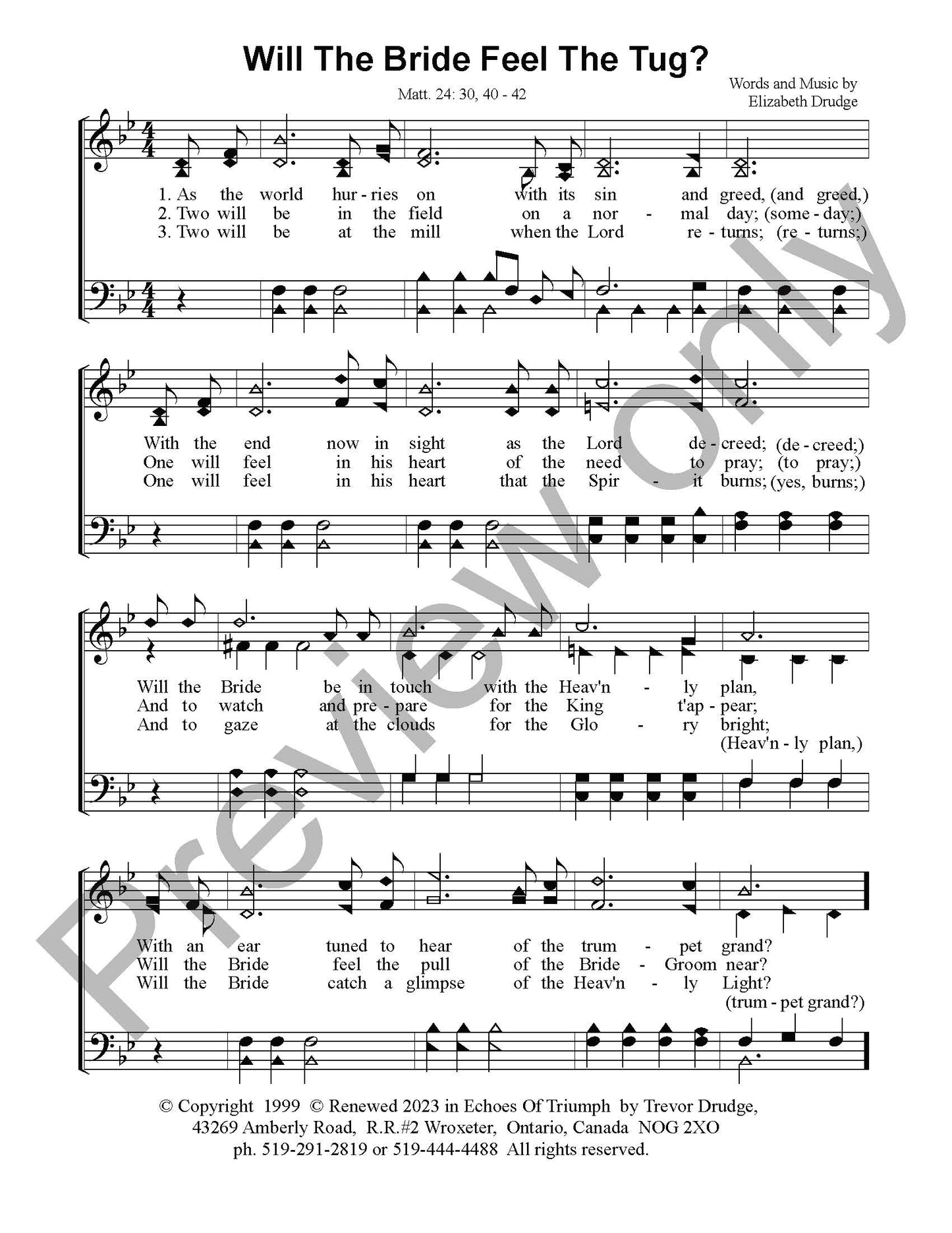 Will The Bride Feel The Tug?