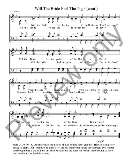 Will The Bride Feel The Tug?