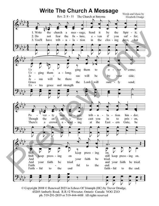 Write The Church A Message