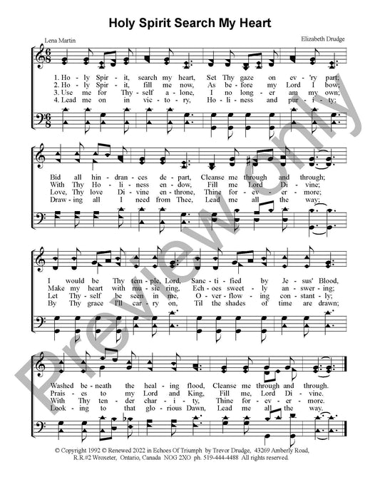 Holy Spirit Search My Heart