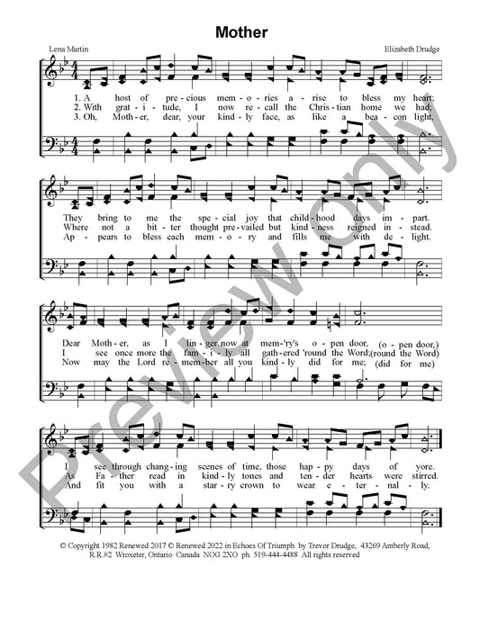 Mother (SATB)