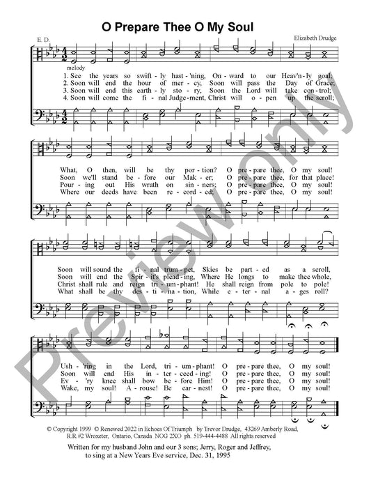 O Prepare Thee O My Soul