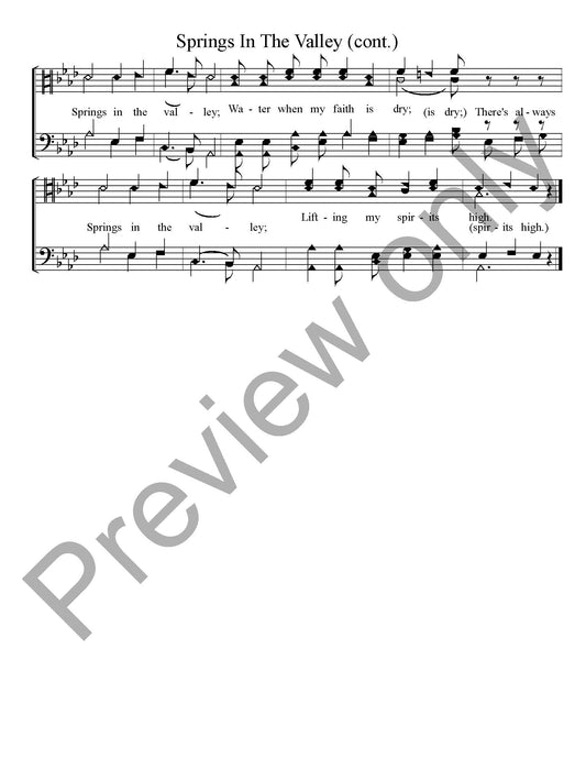 Springs In The Valley (For Male Voices)