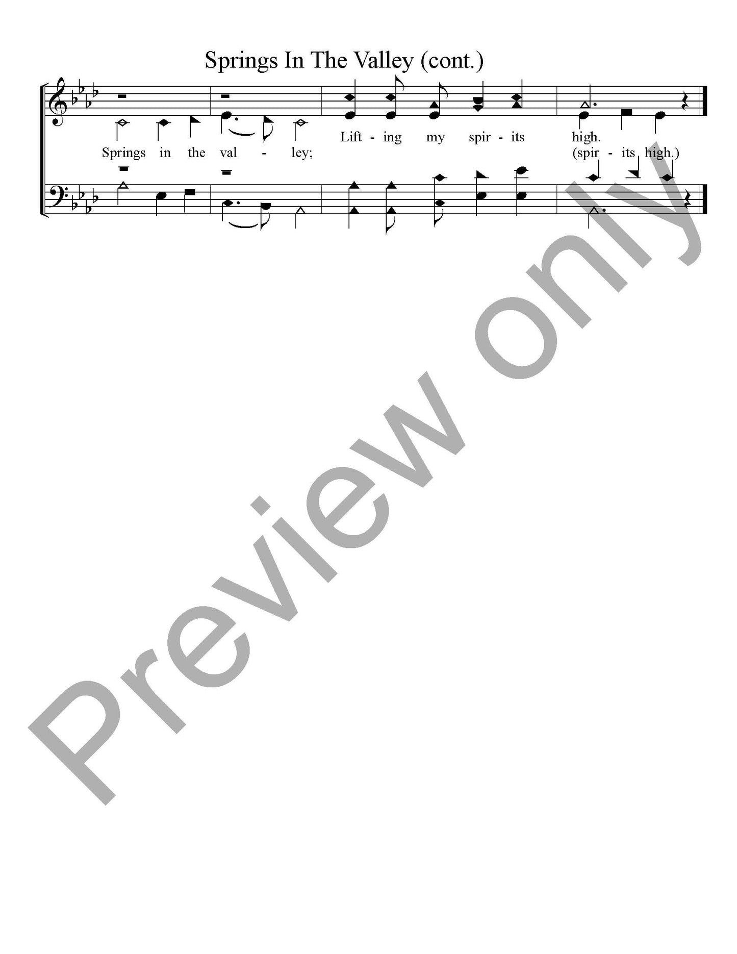 Springs In The Valley (SATB)